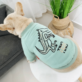 Dinosaur Love - Matching Pet and Owner Clothing Set (Color: Mint Green, size: 2XL)