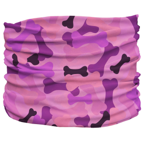 Bone Camo Pup Scruff (Color: Pink, size: medium)